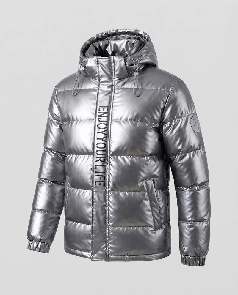 Herren Hochglänzende Steppjacke Nord Taschen