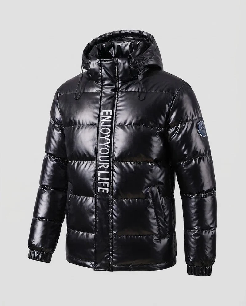 Herren Hochglänzende Steppjacke Nord Taschen