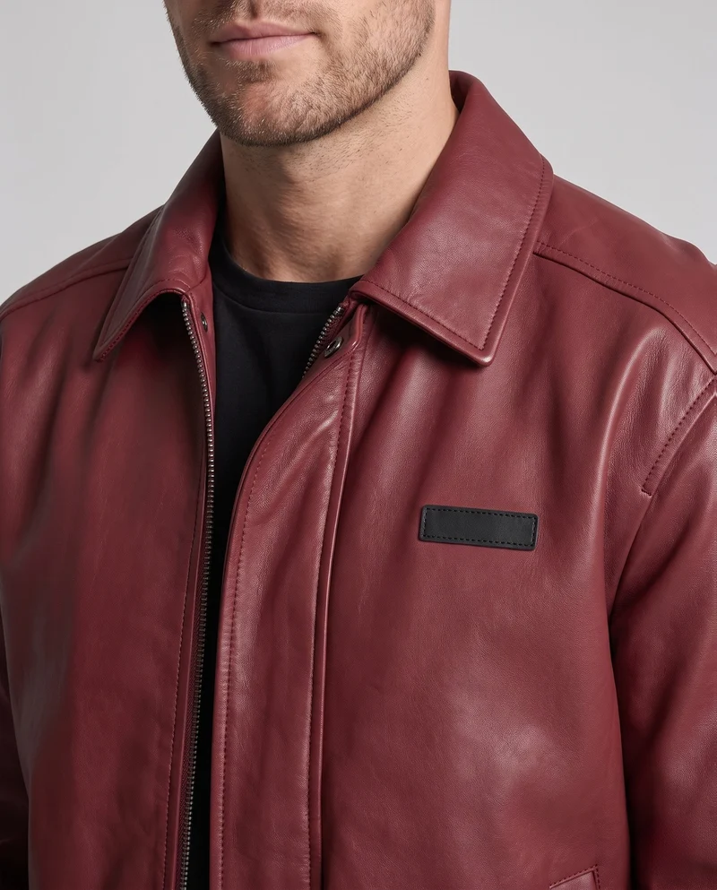 Herren Modische Kunstlederjacke mit komfortabler Passform Nord Taschen