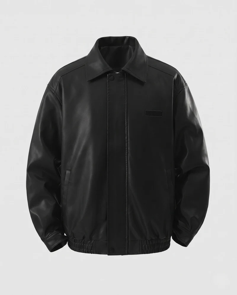 Herren Modische Kunstlederjacke mit komfortabler Passform Nord Taschen