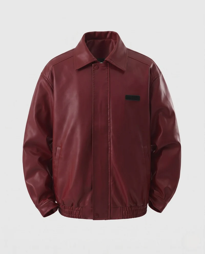 Herren Modische Kunstlederjacke mit komfortabler Passform Nord Taschen