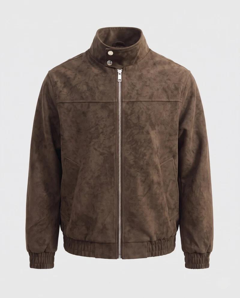 Herren Modische Kunstlederjacke mit praktischem Reißverschluss Nord Taschen