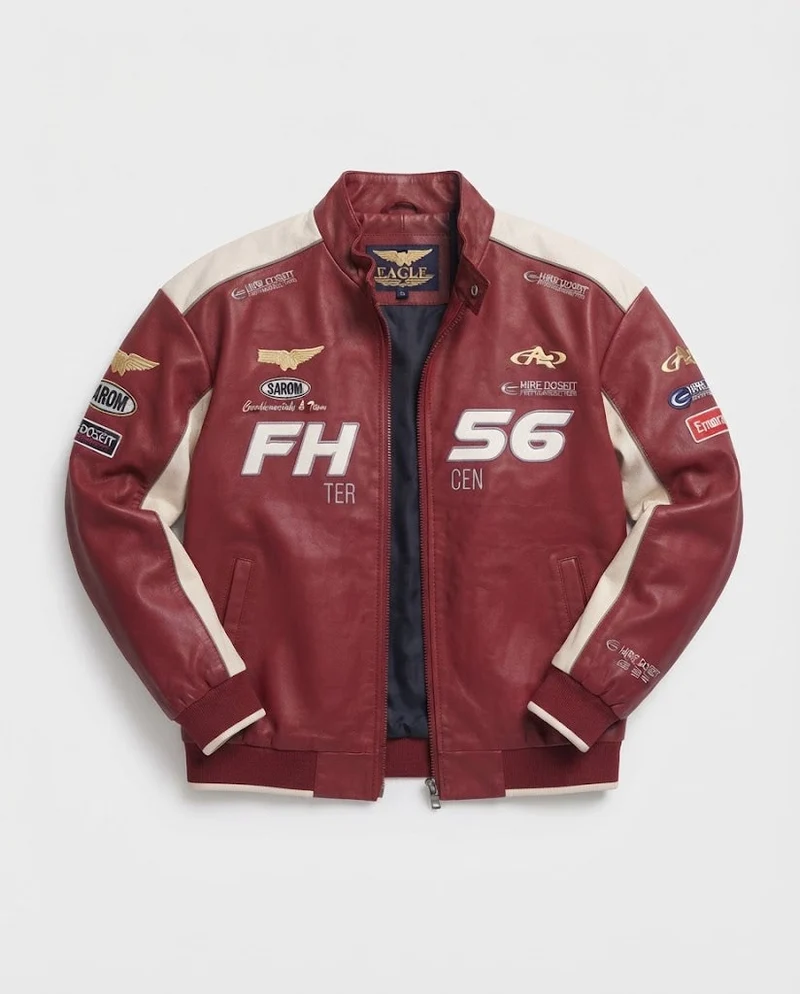 Herren Modische Kunstlederjacke mit praktischen Details Nord Taschen