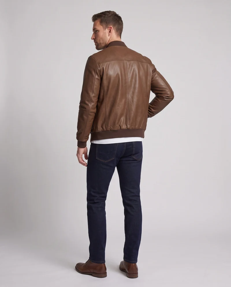 Herren Modische Kunstlederjacke mit sportlichem Design Nord Taschen