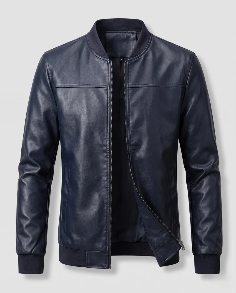 Herren Modische Kunstlederjacke mit sportlichem Design Nord Taschen
