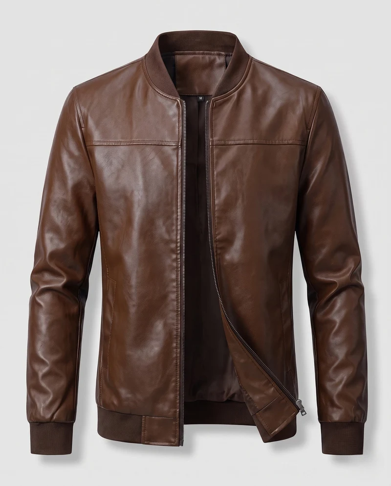 Herren Modische Kunstlederjacke mit sportlichem Design Nord Taschen