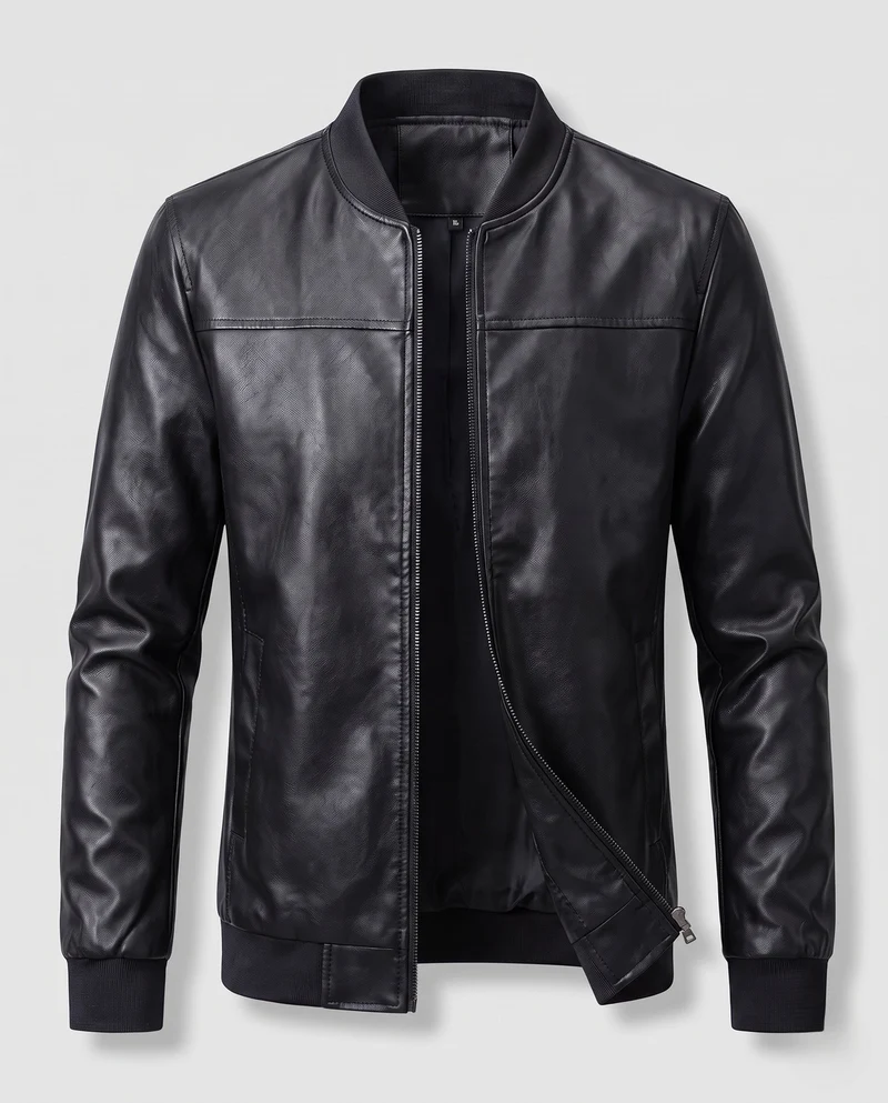Herren Modische Kunstlederjacke mit sportlichem Design Nord Taschen