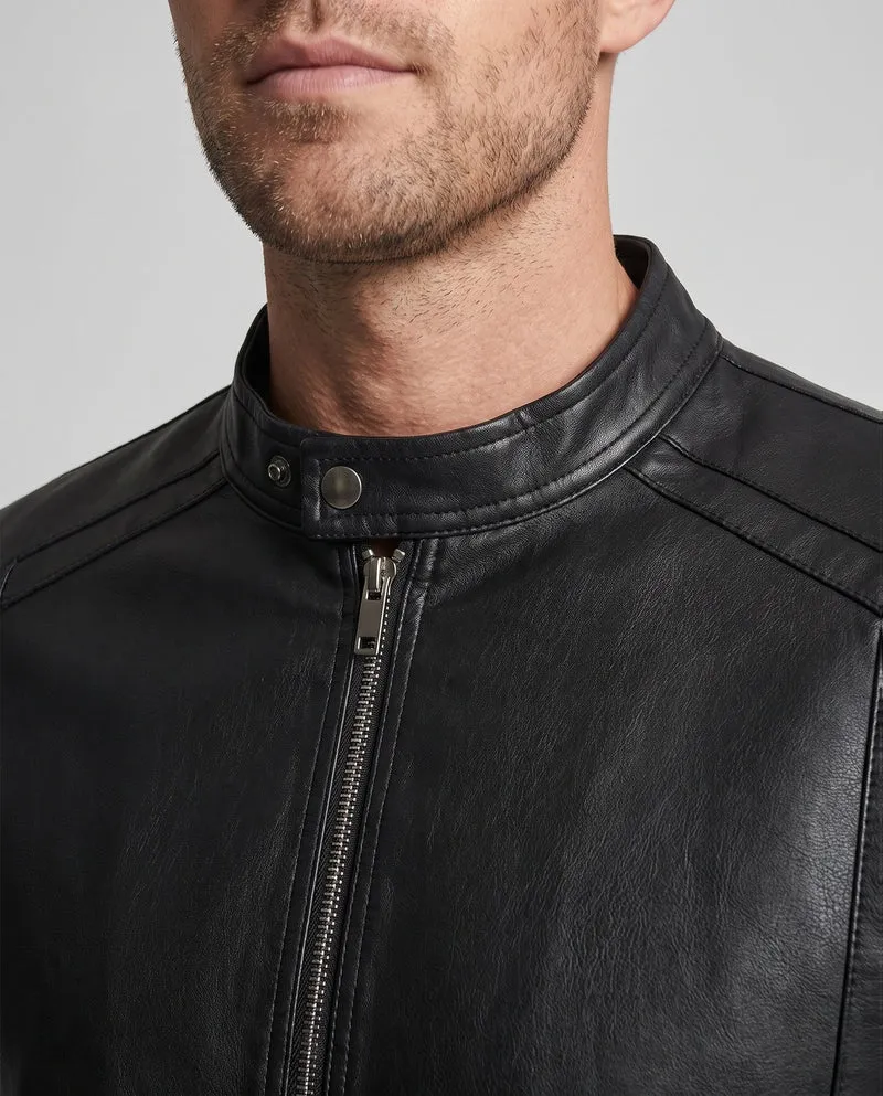 Herren Modische Kunstlederjacke mit Stehkragen Nord Taschen 1788321813