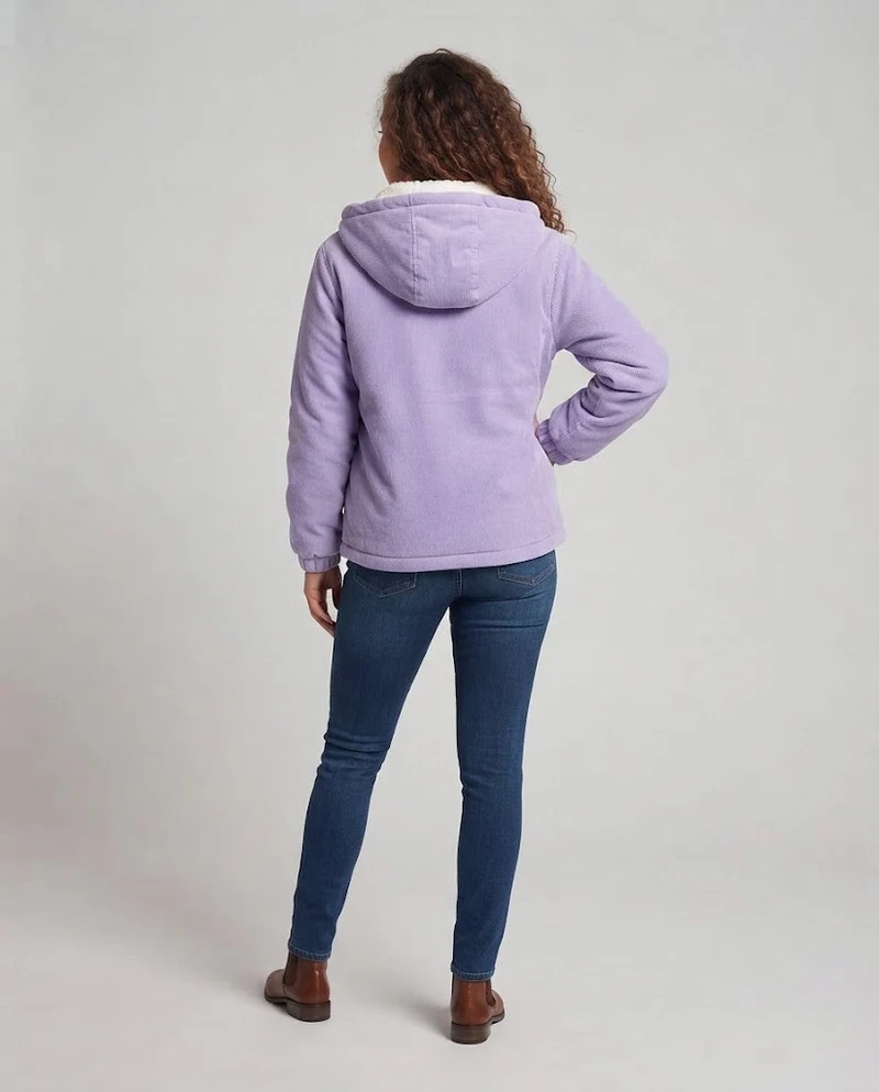 Damen Fleecejacke mit Kapuze Nord Taschen
