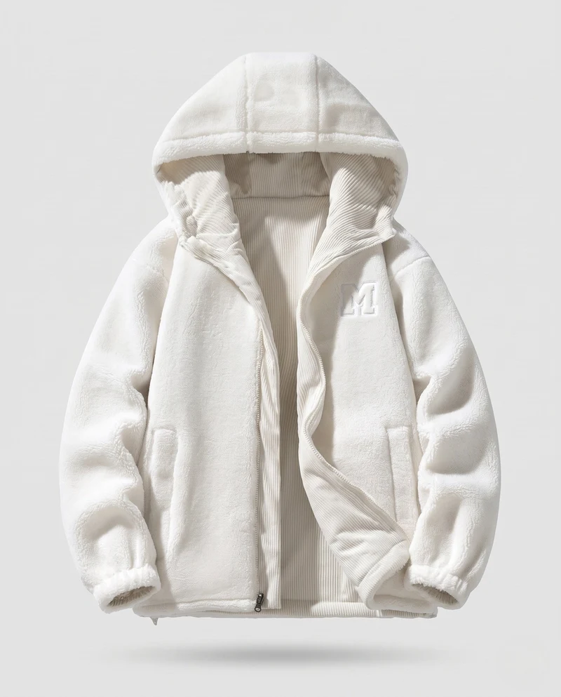 Damen Fleecejacke mit Kapuze Nord Taschen