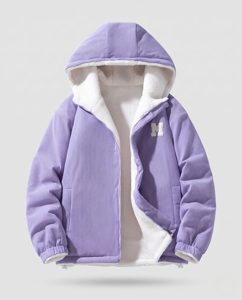 Damen Fleecejacke mit Kapuze Nord Taschen