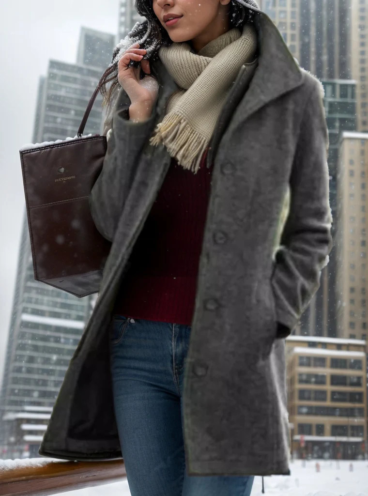 Damen Kurzmantel aus Velourslederimitat mit Hemdkragen, Knopfleiste und seitlichen Eingrifftaschen Nord Taschen