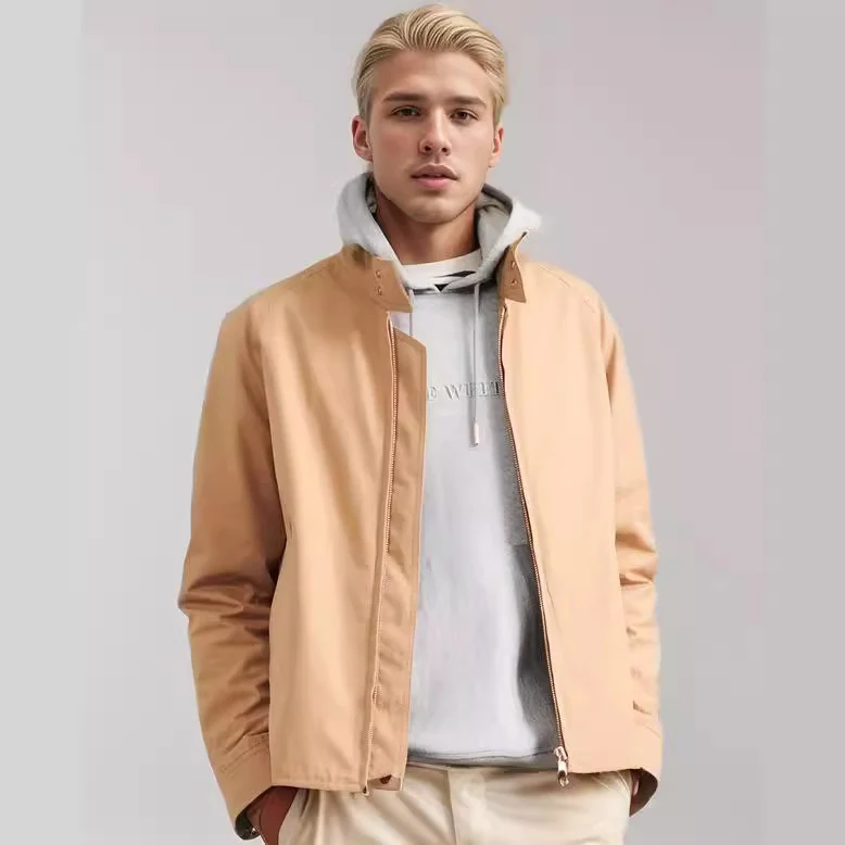 Herren Kurzjacke im Blousonstil mit Cordkragen und Metallreißverschluss Nord Taschen