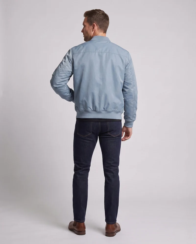 Herren glänzende Nylon-Bomberjacke mit gesteppter thermischer Fütterung Nord Taschen
