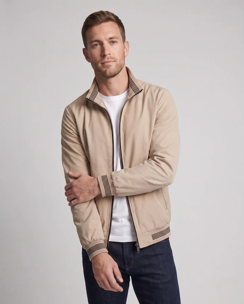Herren gepolsterte Bomberjacke mit warmem Teddy-Futter und elastischen Rippbündchen Nord Taschen