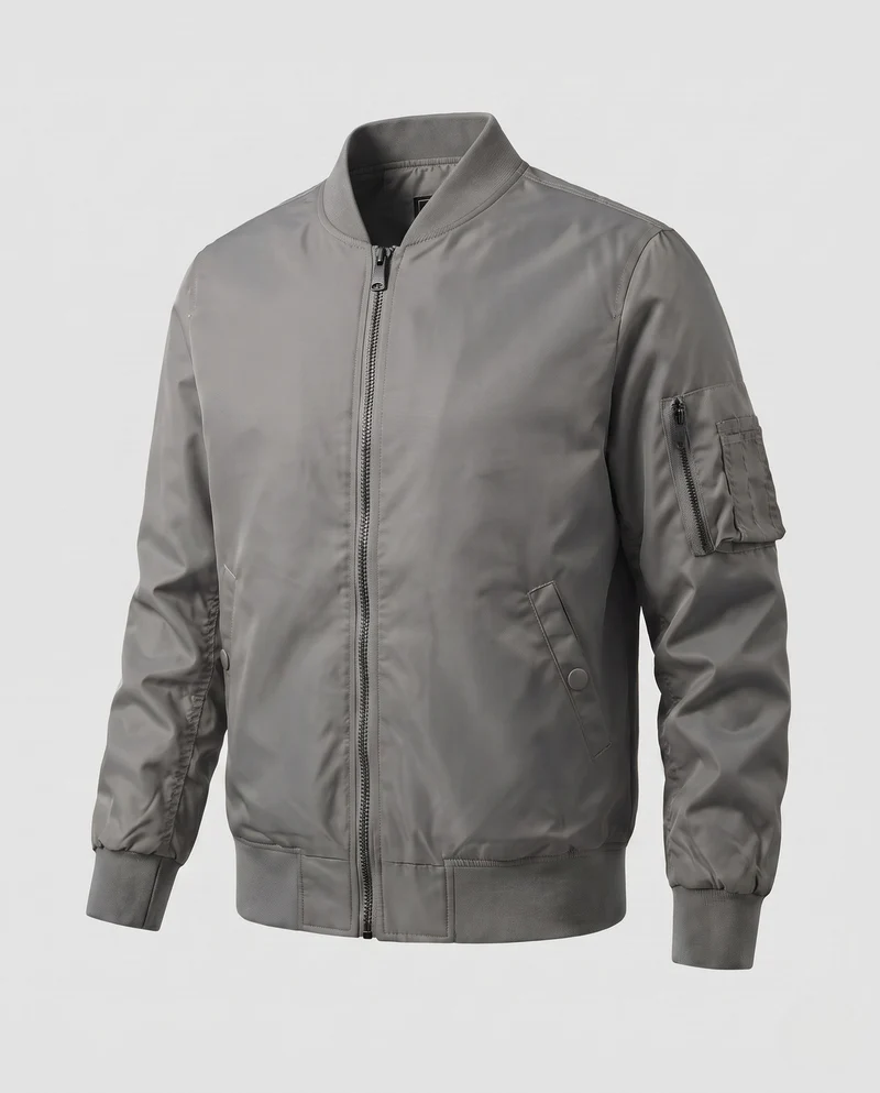 Herren gepolsterte Bomberjacke im Aviator-Stil mit Ärmelutilitytasche und gepolstertem Thermofutter Nord Taschen