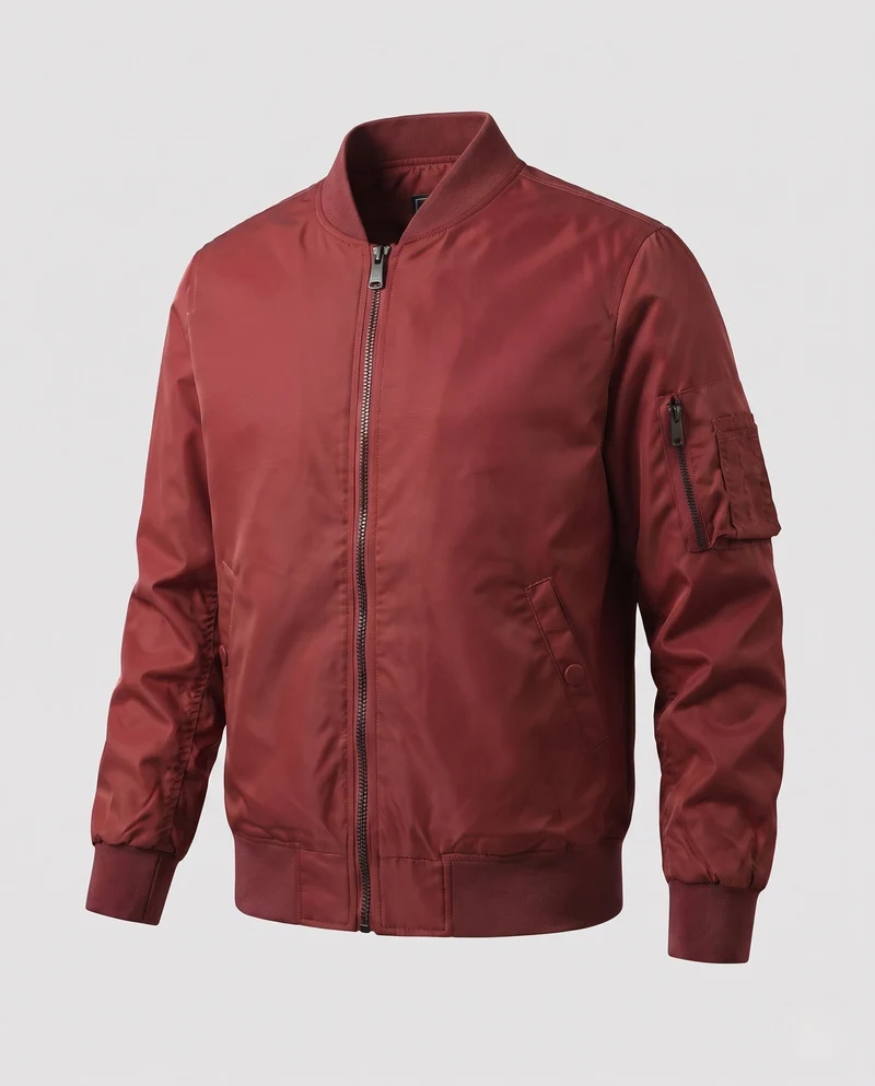 Herren gepolsterte Bomberjacke im Aviator-Stil mit Ärmelutilitytasche und gepolstertem Thermofutter Nord Taschen