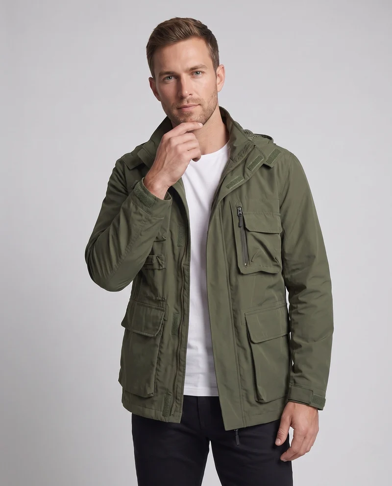 Leichte Utility-Feldjacke für Herren mit multifunktionalen Taschen und verstellbarem Saum Nord Taschen