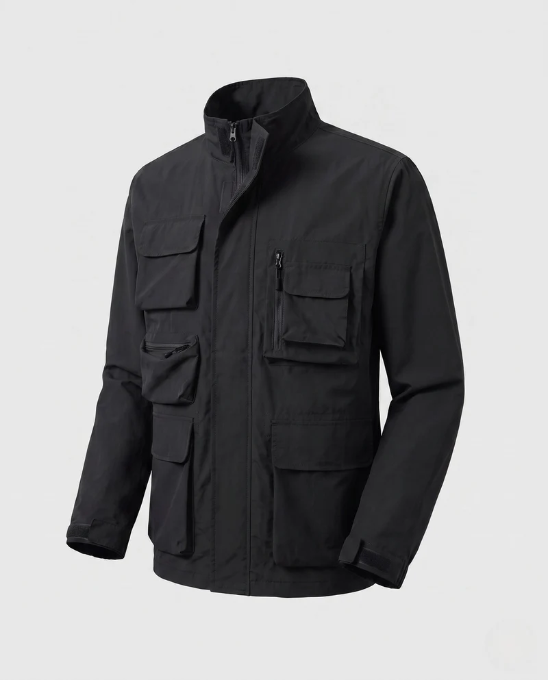 Leichte Utility-Feldjacke für Herren mit multifunktionalen Taschen und verstellbarem Saum Nord Taschen