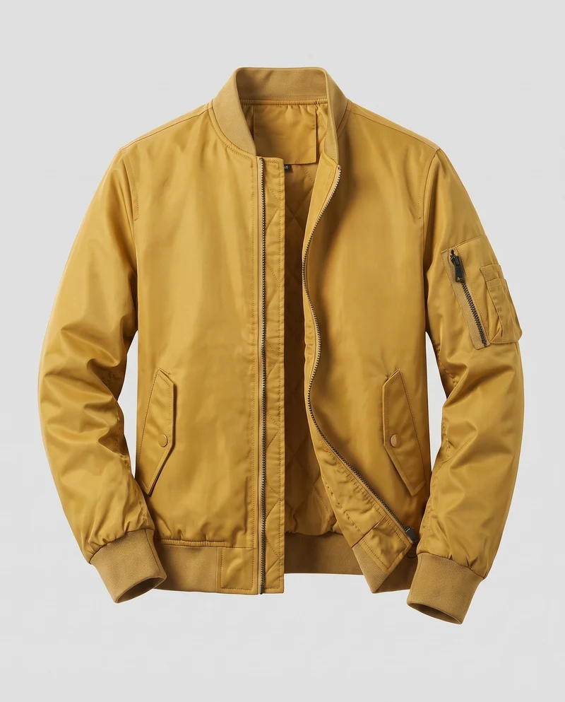 Herren leichte Pilot Bomberjacke aus technischem Nylon mit Utility-Tasche am Ärmel Nord Taschen