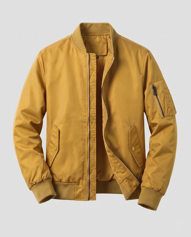 Herren leichte Pilot Bomberjacke aus technischem Nylon mit Utility-Tasche am Ärmel Nord Taschen