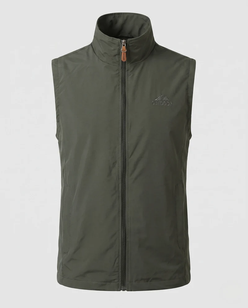 Leichte Outdoor Softshell-Weste für Herren mit Stehkragen und durchgehendem Reißverschluss Nord Taschen