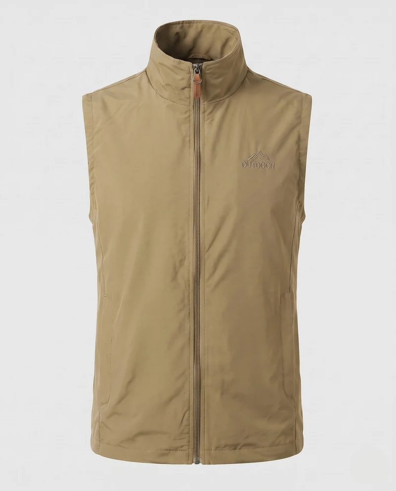Leichte Outdoor Softshell-Weste für Herren mit Stehkragen und durchgehendem Reißverschluss Nord Taschen