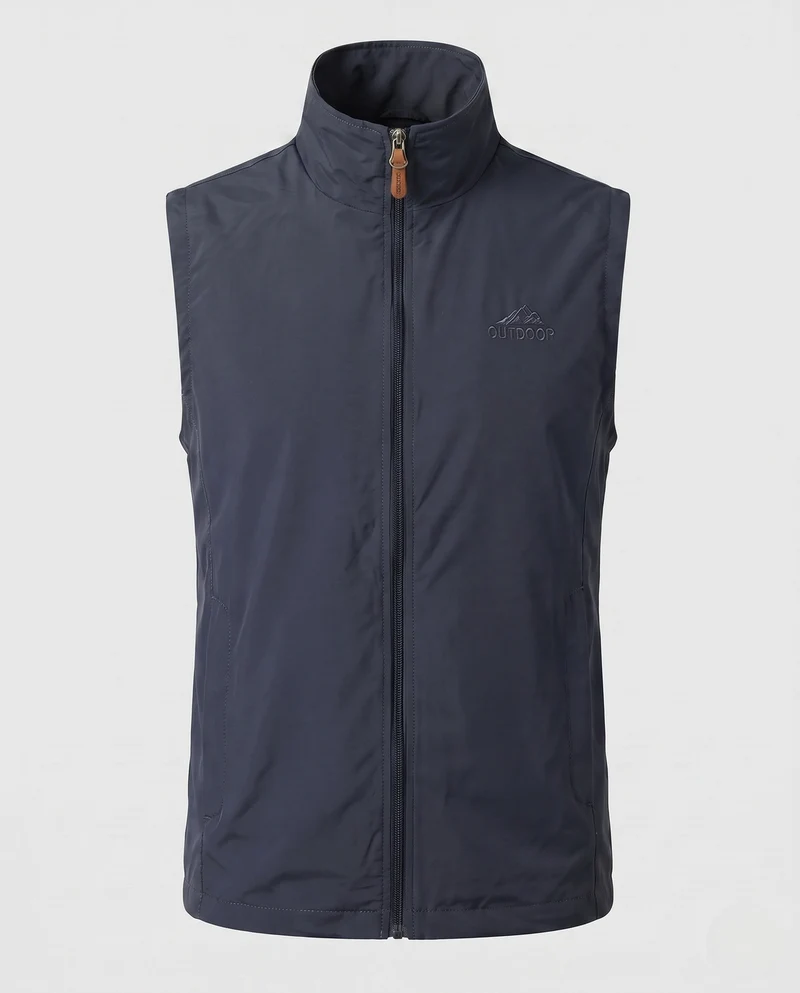 Leichte Outdoor Softshell-Weste für Herren mit Stehkragen und durchgehendem Reißverschluss Nord Taschen