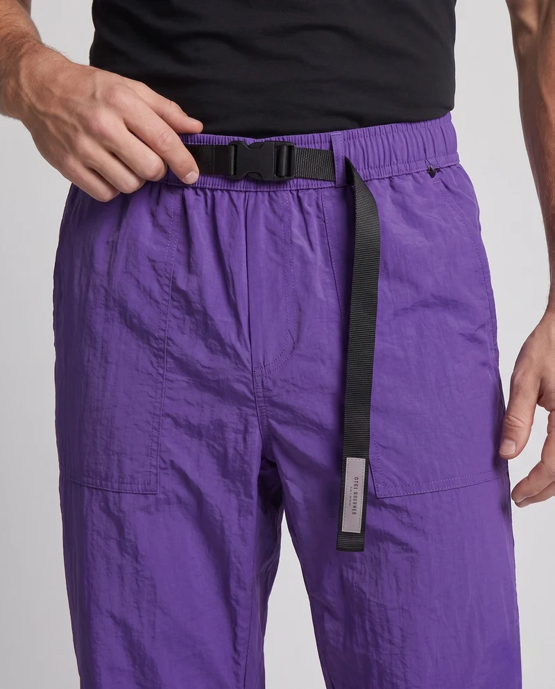 Herren Leichte Nylon Utility-Hosen mit Elastischem Bund und Gürtelverschluss Nord Taschen