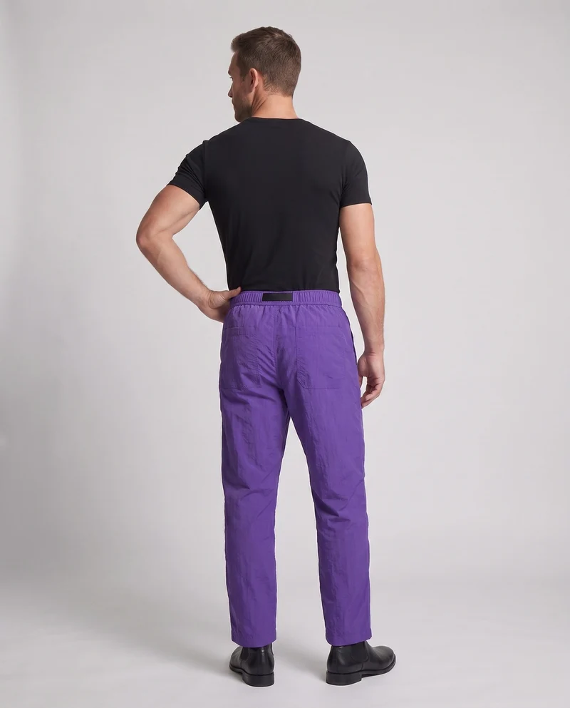 Herren Leichte Nylon Utility-Hosen mit Elastischem Bund und Gürtelverschluss Nord Taschen