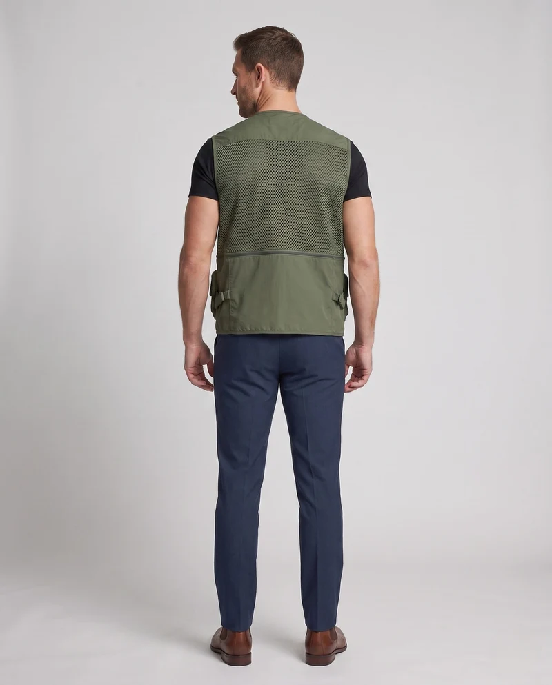 Herren Leichtgewicht Mesh Multi-Taschen Weste für Angeln, Fotografie und Outdoor Nord Taschen