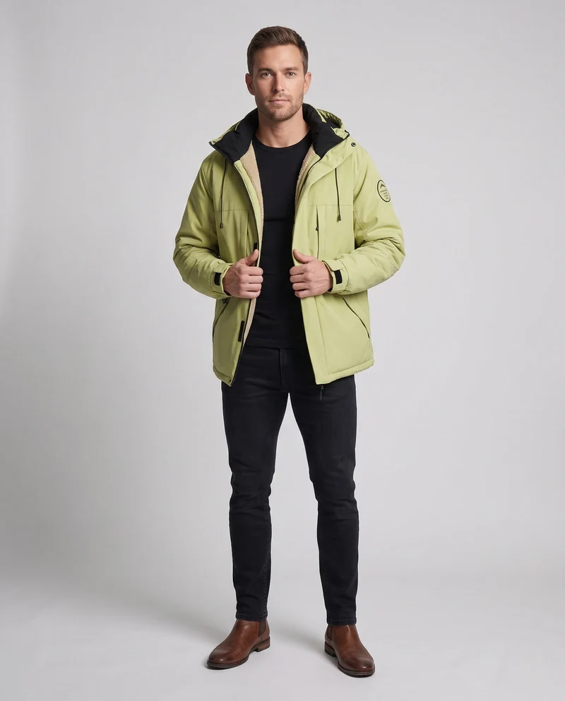 Herren Funktionale Wasserabweisende Kapuzenjacke Nord Taschen