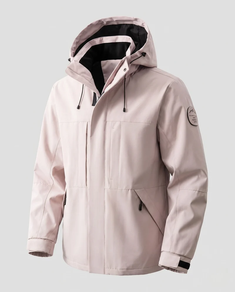 Herren Funktionale Wasserabweisende Kapuzenjacke Nord Taschen