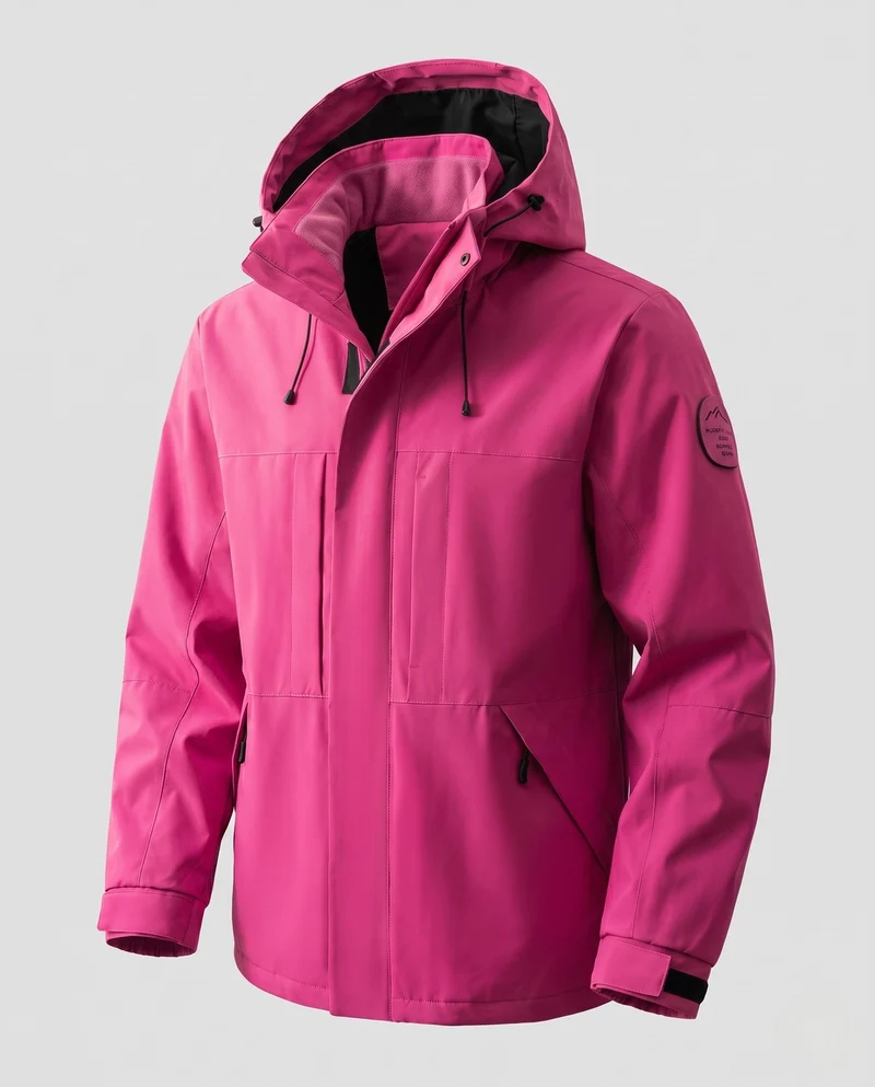 Herren Funktionale Wasserabweisende Kapuzenjacke Nord Taschen