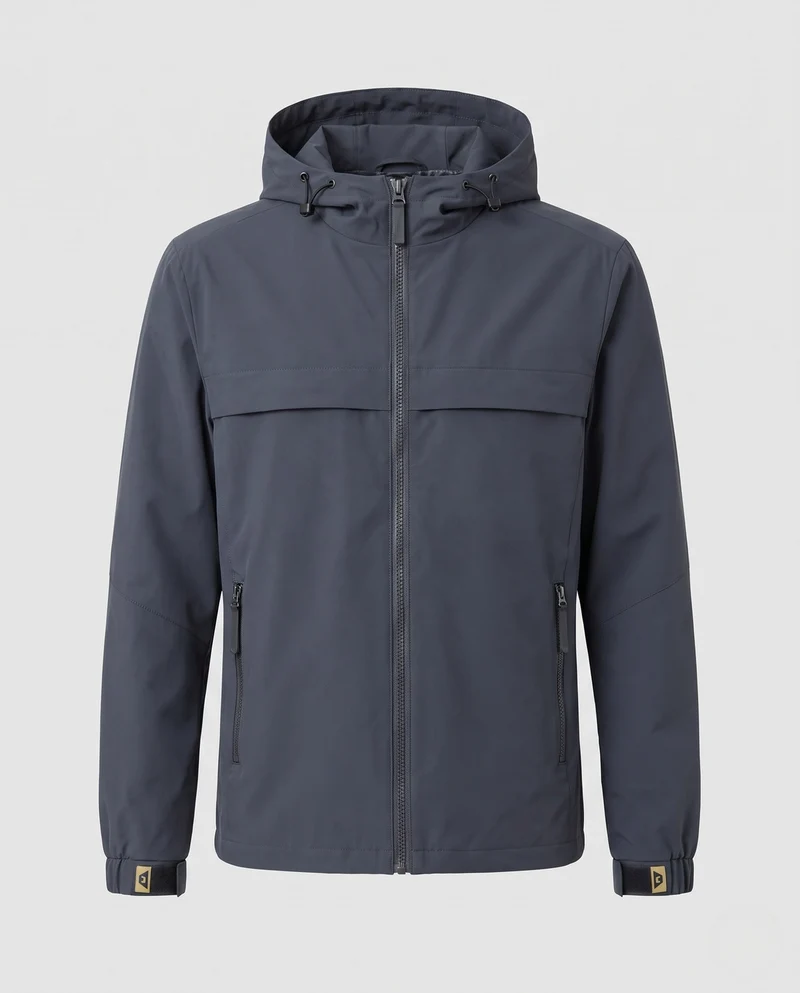 Herren Funktionsjacke mit verstellbarem Kapuzenkragen Nord Taschen