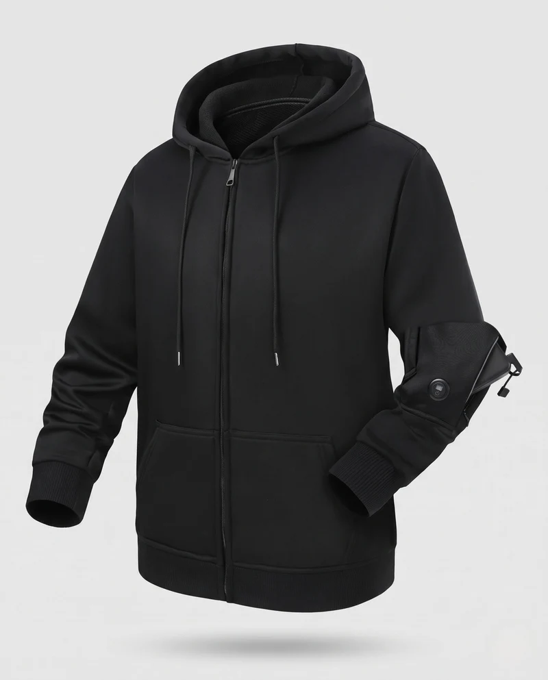 Herren Heizbare Kapuzenjacke Nord Taschen