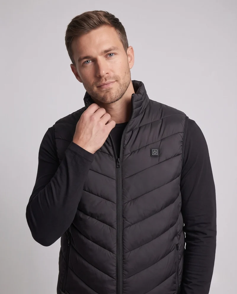 Herren Heizbare Steppweste Nord Taschen 1787797647