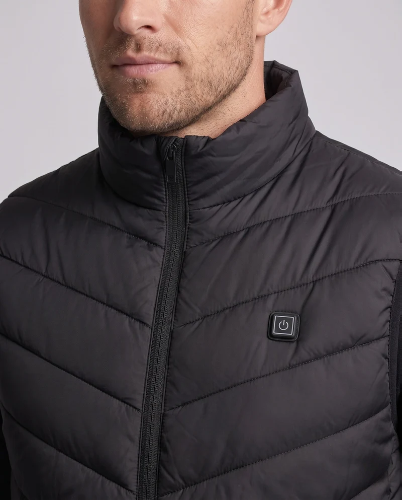 Herren Heizbare Steppweste Nord Taschen 1787797647