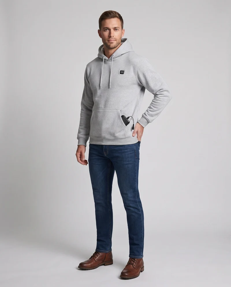 Herren Heizbarer Kapuzenpullover Nord Taschen