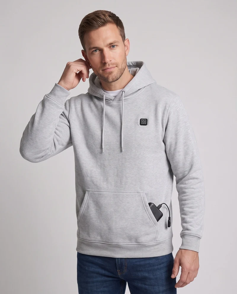 Herren Heizbarer Kapuzenpullover Nord Taschen