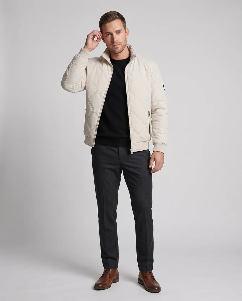 Herren Hochwertige Steppjacke Nord Taschen