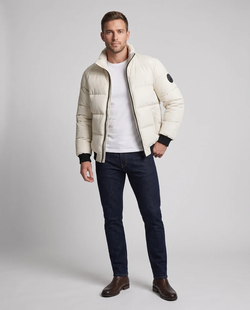 Herren Isolierte Daunenjacke Nord Taschen