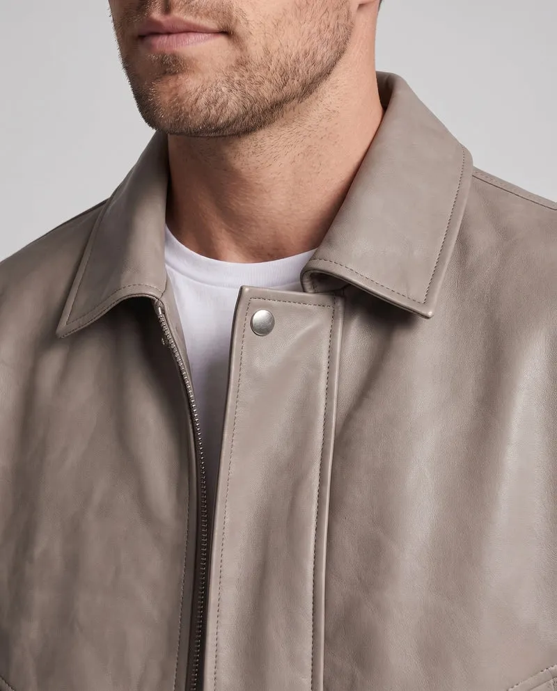 Herren Modische Lederjacke mit Stehkragen Nord Taschen 1788321927