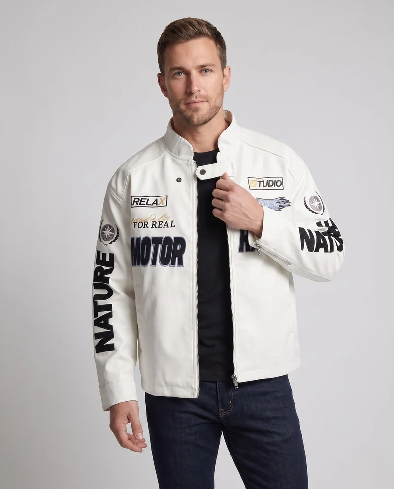 Herren Modische Racingjacke Nord Taschen