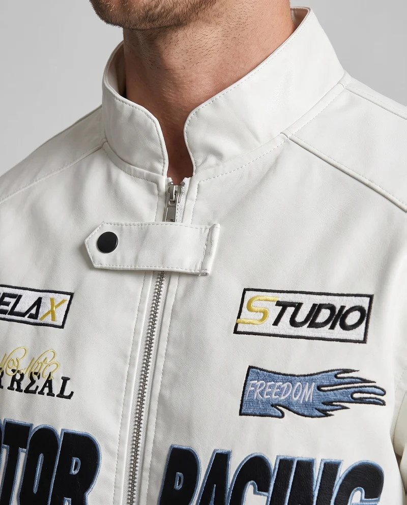 Herren Modische Racingjacke Nord Taschen