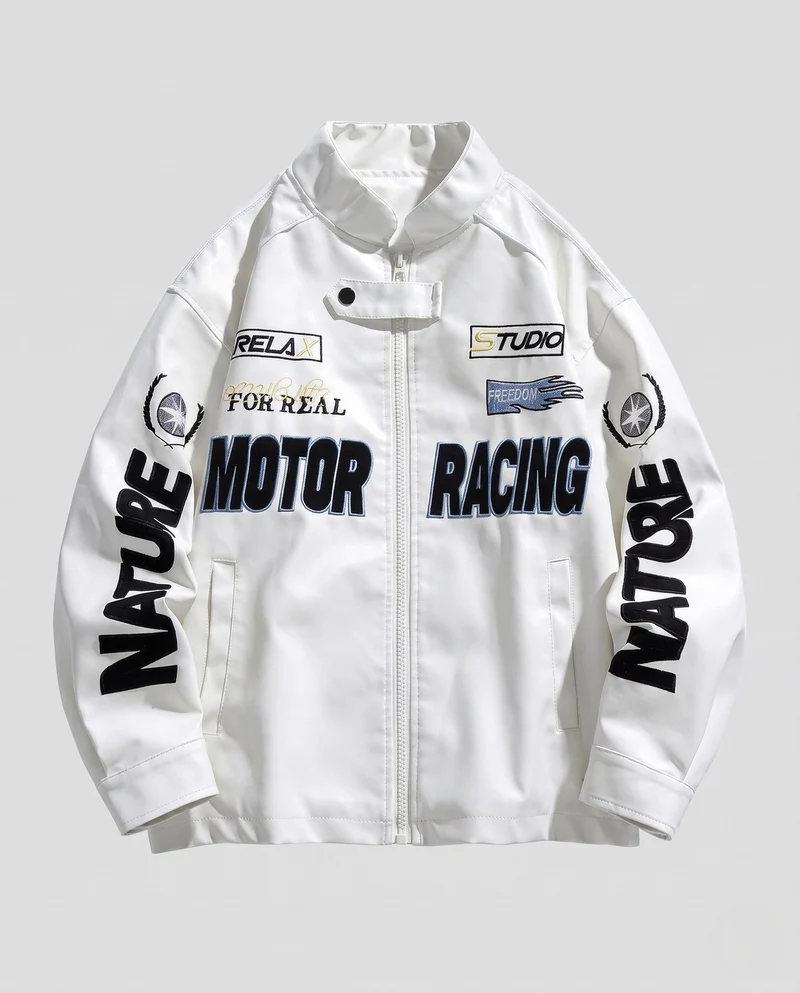 Herren Modische Racingjacke Nord Taschen