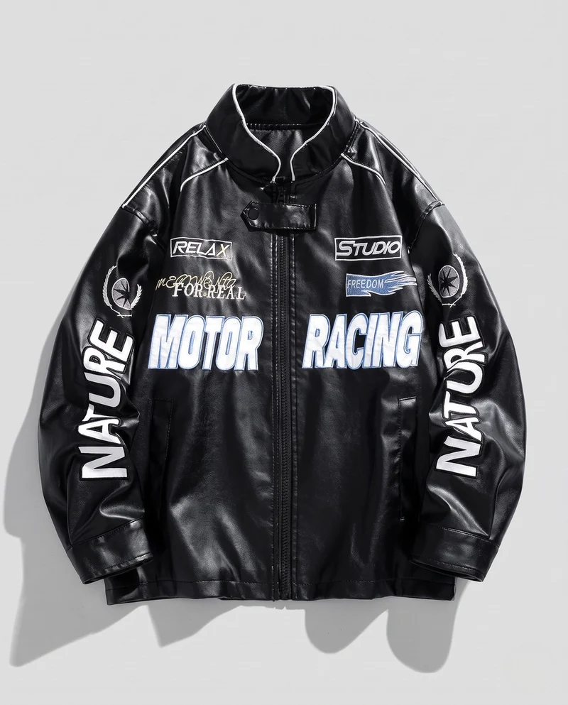 Herren Modische Racingjacke Nord Taschen