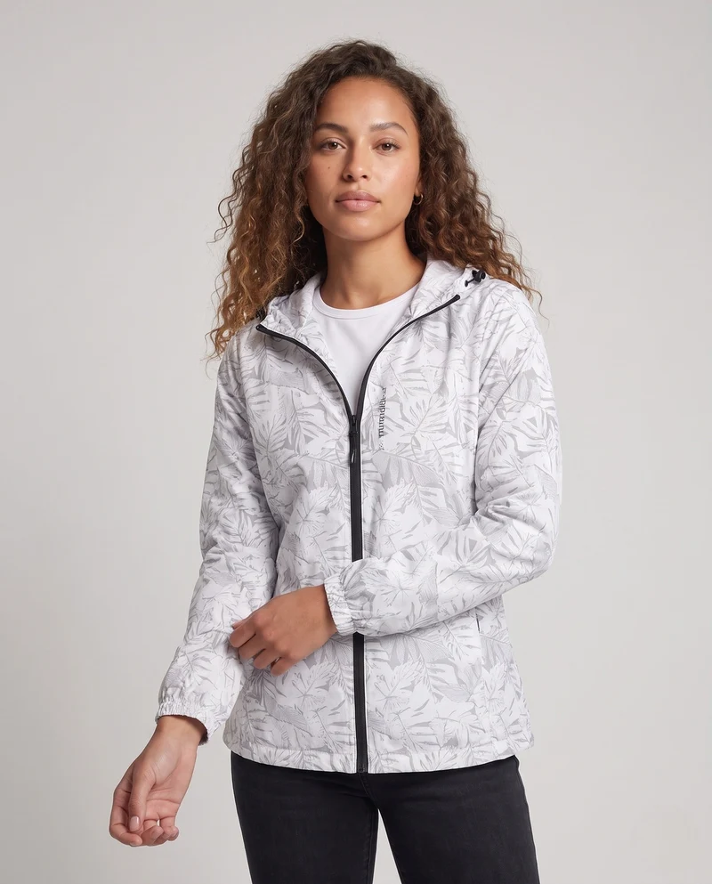 Damen Leichte Regenjacke mit verstellbarer Kapuze Nord Taschen