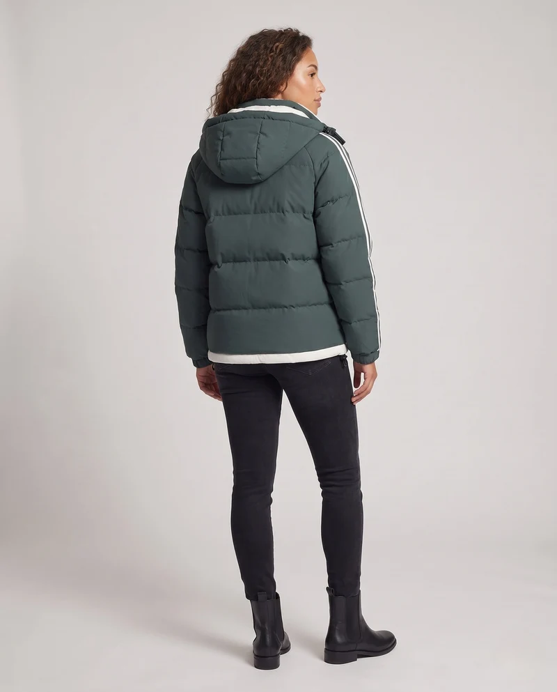 Damen Moderne Steppjacke mit Kapuze Nord Taschen
