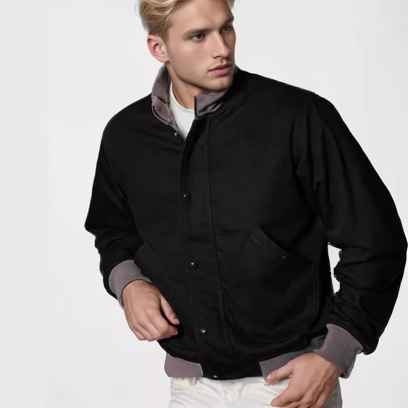 Herren Kurzblouson mit Stehkragen, verdeckter Druckknopfleiste und Rippbündchen Nord Taschen